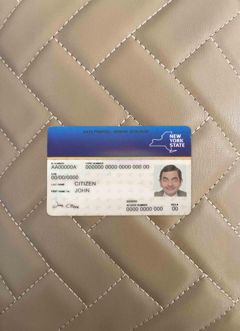 Realistic USA New York Medical card photolook template